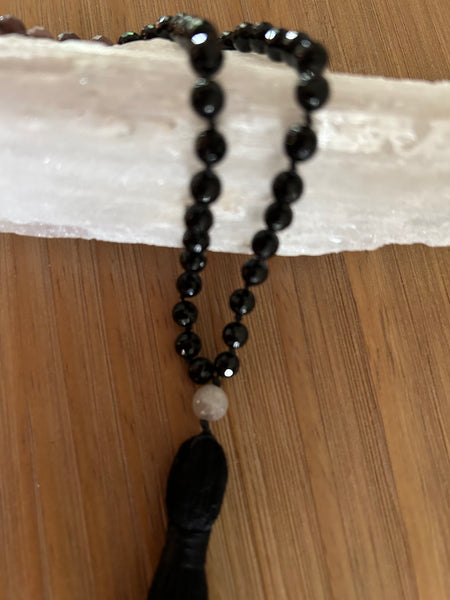 Black Onyx & Purple Aventurine Mala