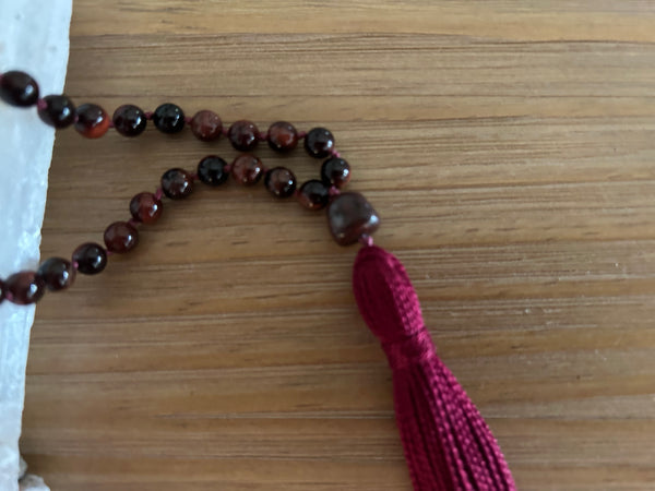 Red Tigers Eye & Red Jasper Mala