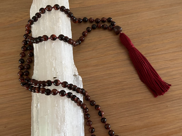 Red Tigers Eye & Red Jasper Mala
