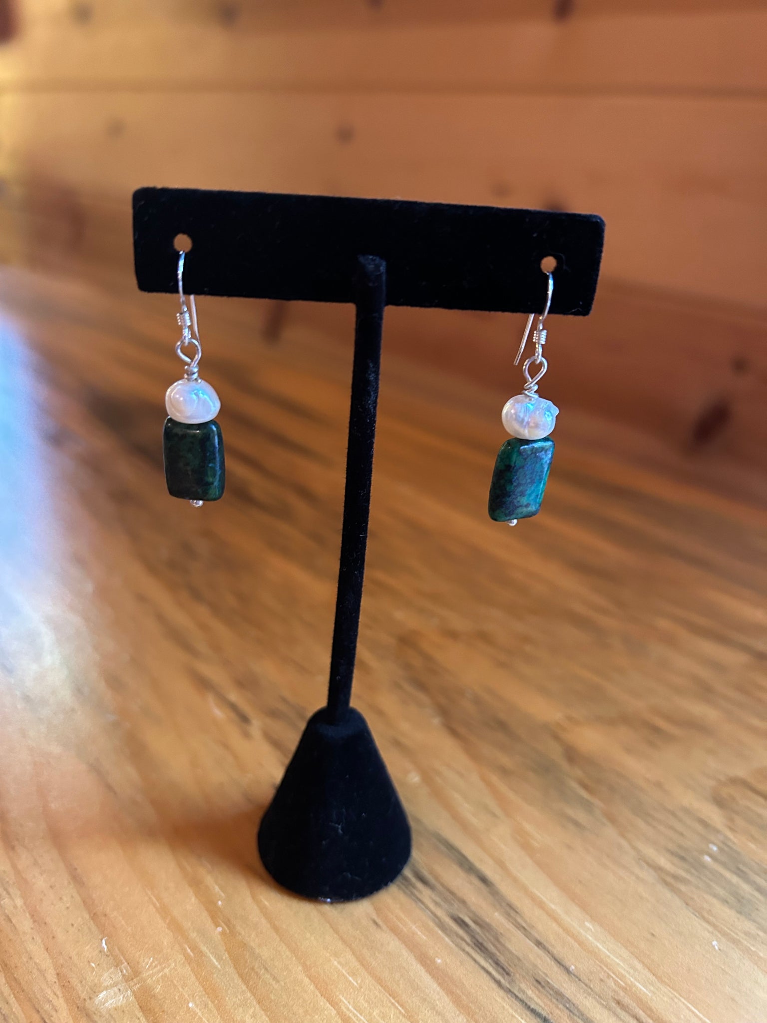 Turquoise & Baroque Pearl Earrings