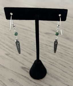 Turquoise & Owl Dangle Earrings