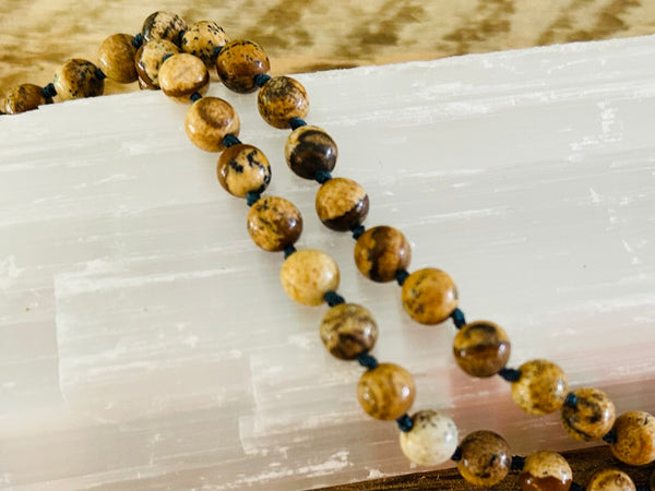 Picture Jasper & Amazonite Mala