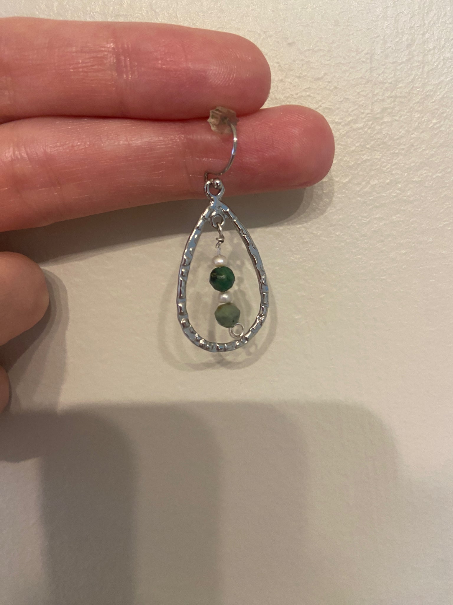Turquoise & Fresh Water Pearl Earrings